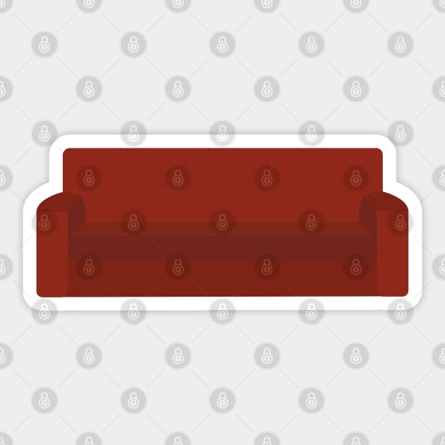 Sheldon and Leonard&amp;amp;#39;s Couch Sticker by Pau1216p